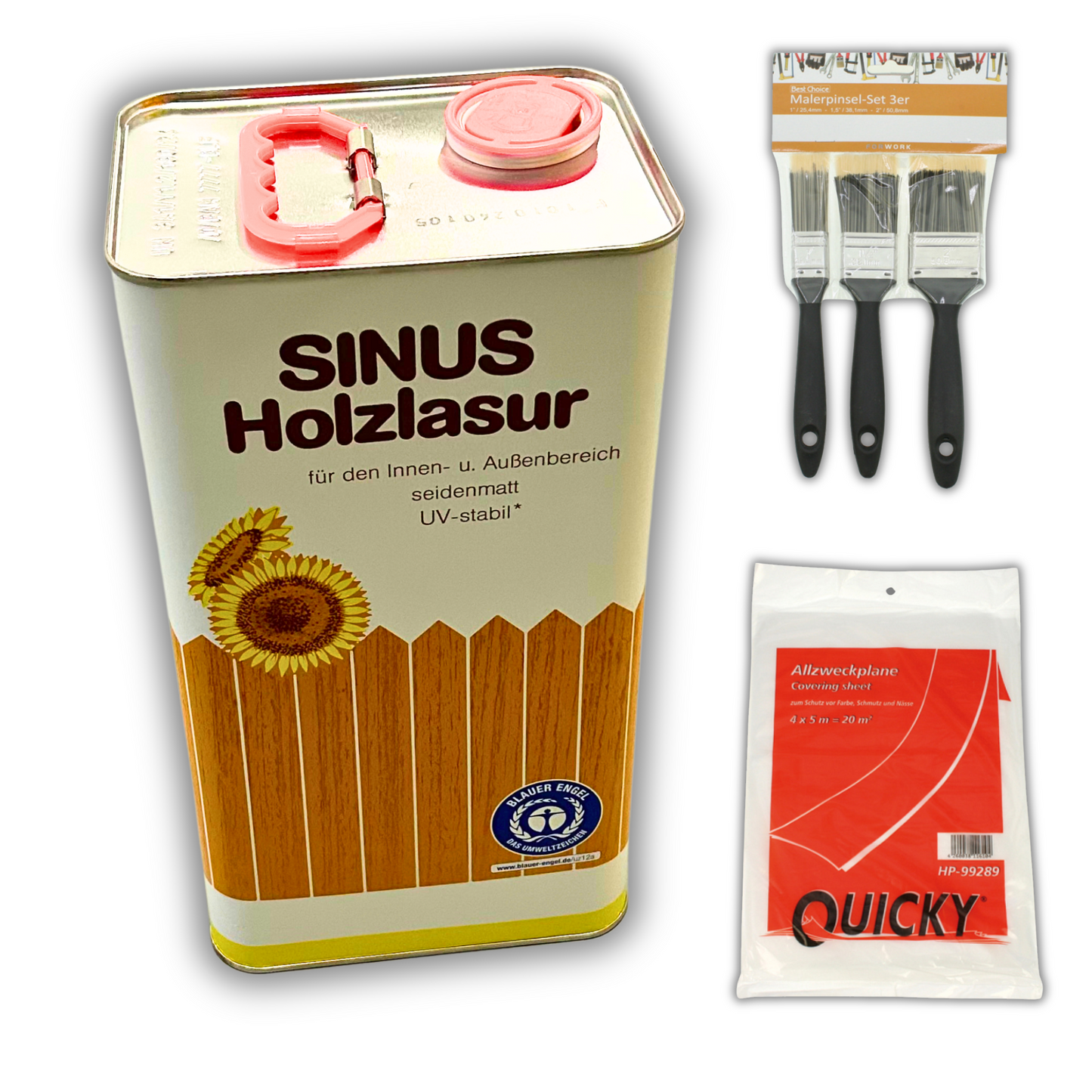 Sinus Holzlasur-Set, 5 Liter